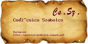 Csócsics Szabolcs névjegykártya